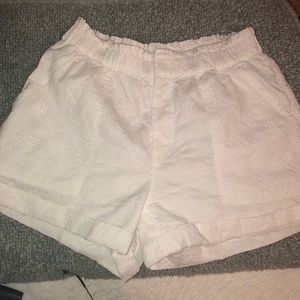 White cotton shorts